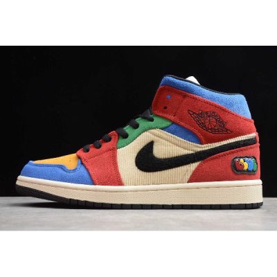 Nike Air Jordan 1 Mid Se Fearless Mavi Basketbol Ayakkabısı Türkiye - ZZ9AO1H7